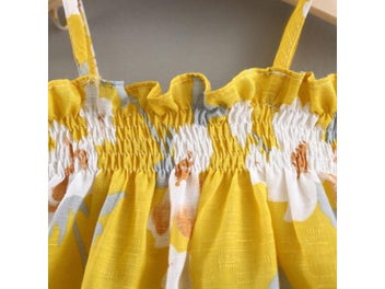 Listing 5 of 8 for 3Pcs Toddler Summer Outfits Floral Strappy Tank Tops Elastic Waist Pantie