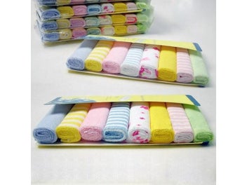 Listing 3 of 9 for 8pcs/pack Muslim Cotton Newborn Baby Towel Baby Wash Cloth Square Handkerchief