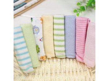 Listing 5 of 9 for 8pcs/pack Muslim Cotton Newborn Baby Towel Baby Wash Cloth Square Handkerchief
