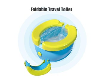 Listing 4 of 10 for Folding Travel Baby Toilet Pot Squatty Potty Urinal For Children Baby Pot Child