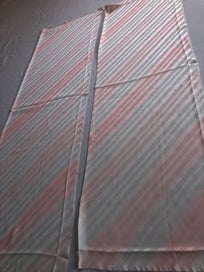 Listing 8 of 14 for Vintage Japanese Pink Diagonal Stripe Silk Fabric Pieces Kimono Panels X2