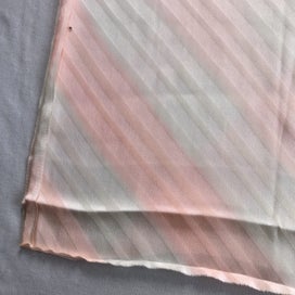 Listing 13 of 14 for Vintage Japanese Pink Diagonal Stripe Silk Fabric Pieces Kimono Panels X2