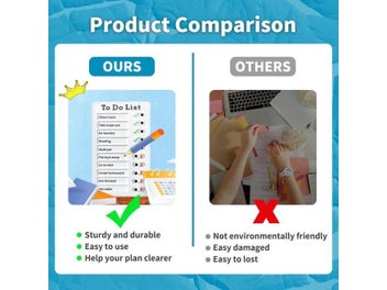 Listing 6 of 10 for Kids Chore Chart Plastic Checklist Task Board Detachable To Do List My Chores