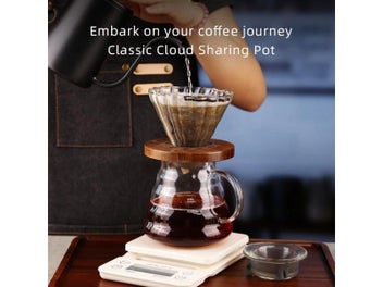 Listing 5 of 10 for Heat Resistant Borosilicate Glass Hand Drip Coffee Pot Carafe Share Pot Pour