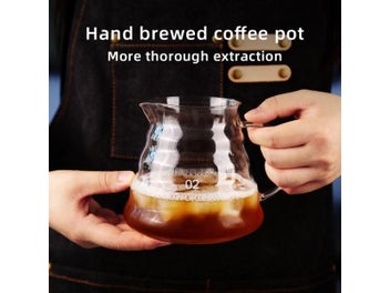 Listing 6 of 10 for Heat Resistant Borosilicate Glass Hand Drip Coffee Pot Carafe Share Pot Pour