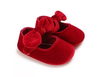 Listing 5 of 11 for Newborn Infant Baby Girls Shoes Velvet Red Christmas 0-18M Princess Girl Baby