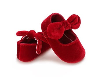 Listing 7 of 11 for Newborn Infant Baby Girls Shoes Velvet Red Christmas 0-18M Princess Girl Baby