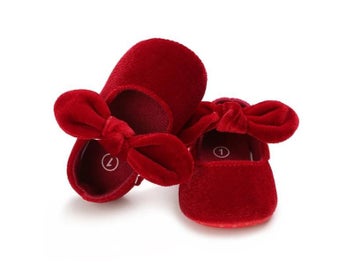 Listing 8 of 11 for Newborn Infant Baby Girls Shoes Velvet Red Christmas 0-18M Princess Girl Baby