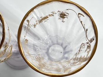 Listing 14 of 18 for Attributed François Théodore Legras or Baccarat – Tall Hand-Gilded Antique Vases