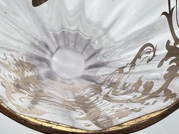 Listing 15 of 18 for Attributed François Théodore Legras or Baccarat – Tall Hand-Gilded Antique Vases