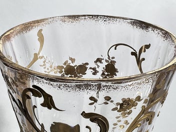 Listing 16 of 18 for Attributed François Théodore Legras or Baccarat – Tall Hand-Gilded Antique Vases