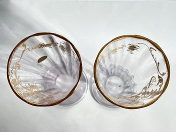 Listing 4 of 18 for Attributed François Théodore Legras or Baccarat – Tall Hand-Gilded Antique Vases