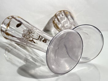 Listing 5 of 18 for Attributed François Théodore Legras or Baccarat – Tall Hand-Gilded Antique Vases