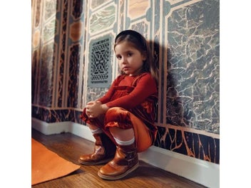 Listing 6 of 11 for AS Embroidery Velour Collection Autumn Family Matching Clothing Girl Robe Maxi