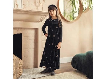 Listing 8 of 11 for AS Embroidery Velour Collection Autumn Family Matching Clothing Girl Robe Maxi