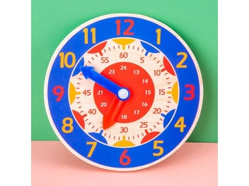 Listing 3 of 10 for Baby Montessori Toys Wooden Clock Hour Minute Second Cognition Time Learning