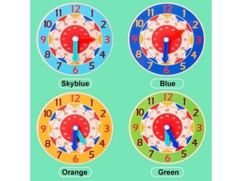 Listing 4 of 10 for Baby Montessori Toys Wooden Clock Hour Minute Second Cognition Time Learning