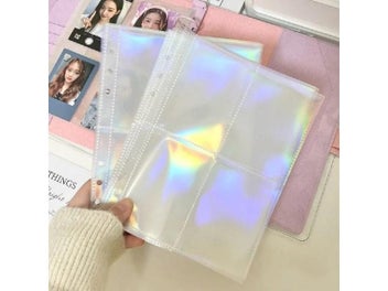 Listing 3 of 8 for 10pcs Laser 3inch 5inch Photo Album Photocards Holder A5 Binder Refill Pockets
