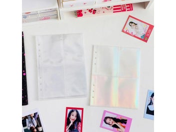 Listing 4 of 8 for 10pcs Laser 3inch 5inch Photo Album Photocards Holder A5 Binder Refill Pockets