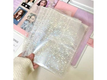 Listing 6 of 8 for 10pcs Laser 3inch 5inch Photo Album Photocards Holder A5 Binder Refill Pockets