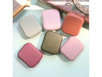 Listing 5 of 9 for Solid Color Elegant Lady Contact Lens Case With Mirror Cosmetic Contact Box