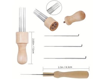 Listing 4 of 10 for Wool Felting Needles Kit Wood Handle Felting Needles Pack Wool Felt DIY Craft
