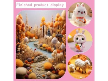 Listing 7 of 10 for Wool Felting Needles Kit Wood Handle Felting Needles Pack Wool Felt DIY Craft