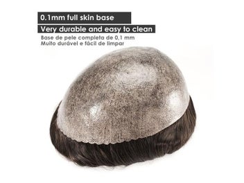 Listing 4 of 10 for Men's Capillary Prothesis 0.1mm Full Skin Prosthetic Male Wigs