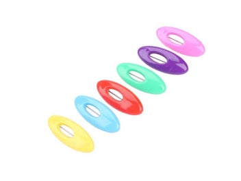 Listing 3 of 10 for 6 Pcs/set Convenient Oval Shape Enamel Safety Pins For Women Locking Scarf