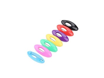 Listing 7 of 10 for 6 Pcs/set Convenient Oval Shape Enamel Safety Pins For Women Locking Scarf