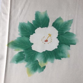 Listing 3 of 16 for Vintage Japanese Silk Fabric Pieces Floral Print Kimono Panels x2