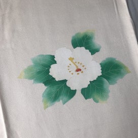 Listing 4 of 16 for Vintage Japanese Silk Fabric Pieces Floral Print Kimono Panels x2