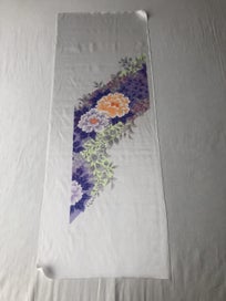 Listing 8 of 13 for Vintage Japanese Floral Print Silk Fabric Piece