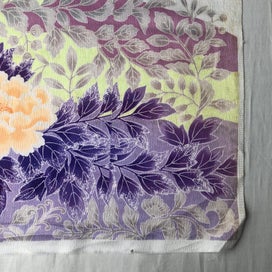 Listing 7 of 16 for Vintage Japanese Silk Floral Print Fabric Piece