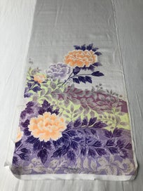 Listing 8 of 16 for Vintage Japanese Silk Floral Print Fabric Piece