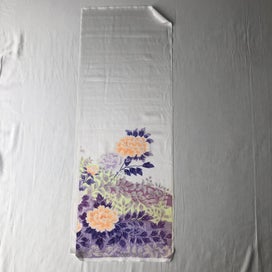 Listing 14 of 16 for Vintage Japanese Silk Floral Print Fabric Piece