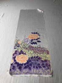 Listing 16 of 16 for Vintage Japanese Silk Floral Print Fabric Piece