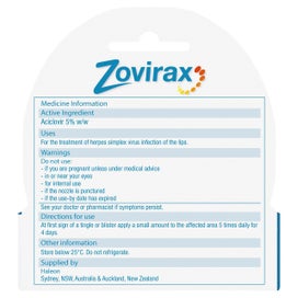 Listing 3 of 5 for Zovirax Cold Sore Treatment Cream Tube 2g