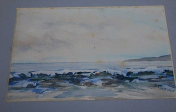 Listing 3 of 16 for +++ ORIGINAL SIGNED "P. PIERSON " COASTAL SCENE PAINTING +++