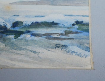 Listing 6 of 16 for +++ ORIGINAL SIGNED "P. PIERSON " COASTAL SCENE PAINTING +++