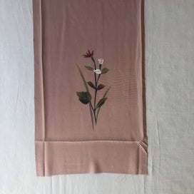 Listing 8 of 12 for Vintage Japanese Silk Fabric Piece Floral Print Kimono Panel