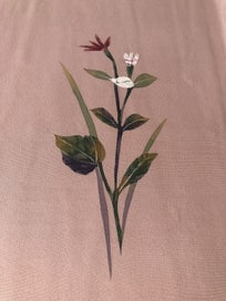 Listing 10 of 12 for Vintage Japanese Silk Fabric Piece Floral Print Kimono Panel
