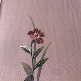 Listing 4 of 11 for Vintage Japanese Silk Fabric Piece Floral Print Kimono Panel