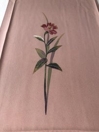 Listing 8 of 11 for Vintage Japanese Silk Fabric Piece Floral Print Kimono Panel