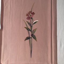 Listing 9 of 11 for Vintage Japanese Silk Fabric Piece Floral Print Kimono Panel