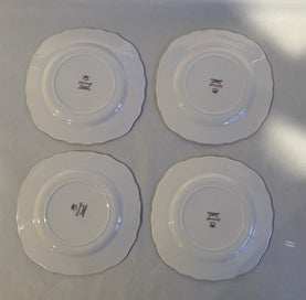 Listing 4 of 12 for Four Colclough Nigella Blue Flowers Trios (12 Pieces) - Stunning