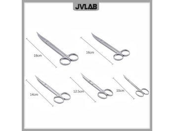Listing 8 of 10 for Stainless Steel Surgical Laboratory Medical Household Scissors 12.5/14/16/18/20