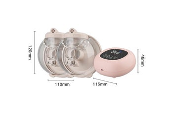 Listing 3 of 3 for Double Wearable Breast Pump Electric Hands Free Breast Pumps-Pink