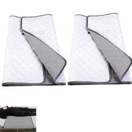 Listing 2 of 3 for 2pcs Absorbent Bed Pad Washable Tuckable Incontinence Bed Wetting Pad Sheet Prot