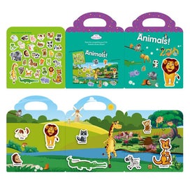 Listing 2 of 3 for Toy Early Learning Reusable Kids Educational Stickers Book -Animal park and Dino